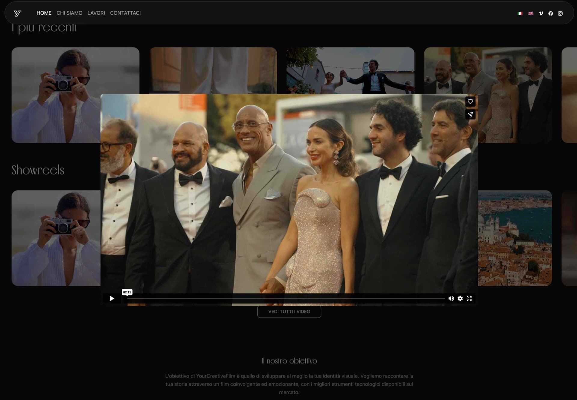 Dettaglio del player video